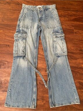 Zara TRF Belt Loop Jeans!!
